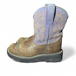 Ariat Delilah 10014036 Brown Leather Pull On Western Boots Women's US 6 B